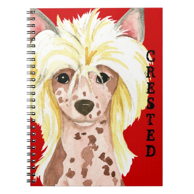 Chinese Crested Color Block Notebook (Front)
