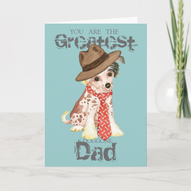 Chinese Crested Dad Card (Front)