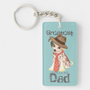 Chinese Crested Dad Keychain