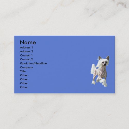 Chinese Crested DIVA Business Cards
