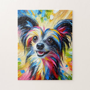 Chinese Crested Dog Acrylic Print Dog Lover Gift Jigsaw Puzzle