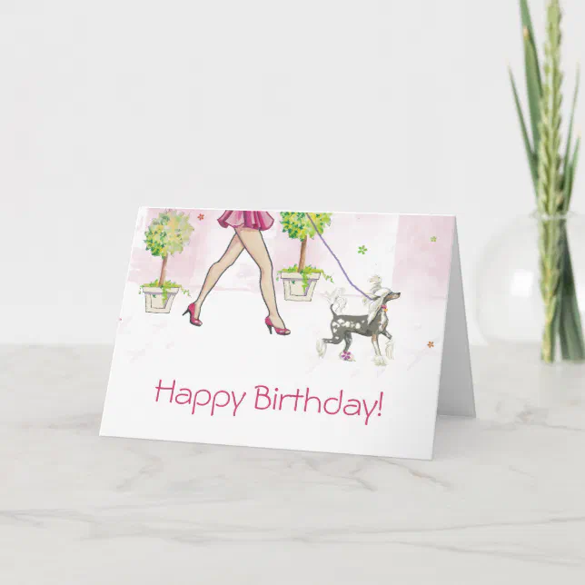 Chinese Crested Dog Birthday Cards | Zazzle