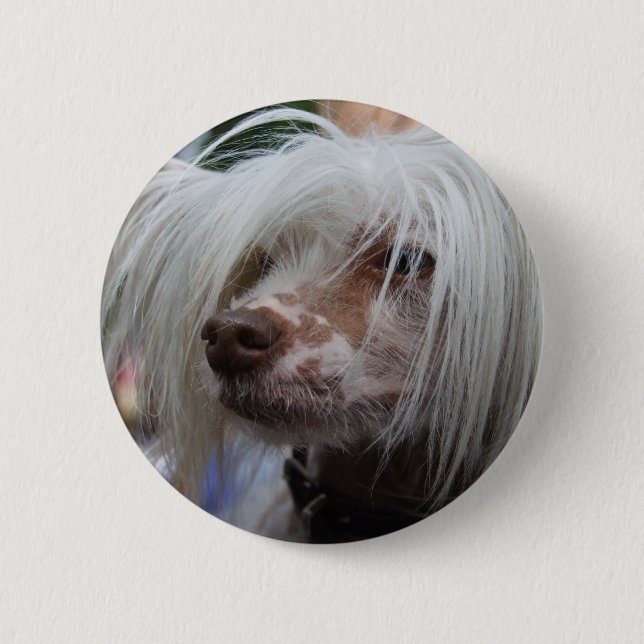 Chinese Crested Dog Button (Front)
