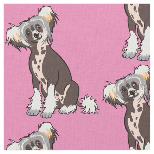Chinese Crested Dog Fabric