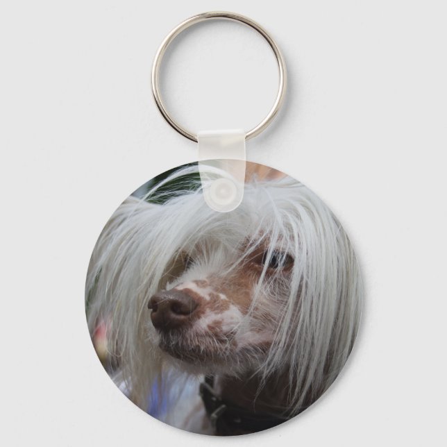 Chinese Crested Dog Keychain (Front)