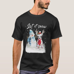 Chinese Crested Dog Santa Dog Christmas Snowman Xm T-Shirt