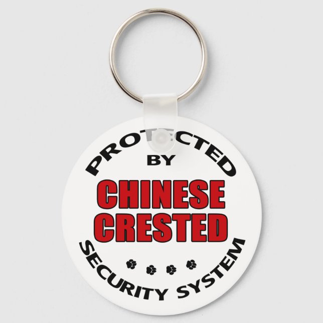 Chinese Crested Dog Security Keychain (Front)