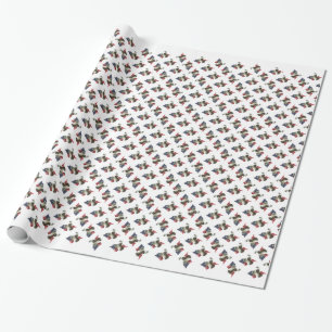 Chinese Crested Flag Wrapping Paper