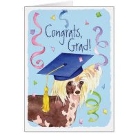 Chinese Crested Graduate Card