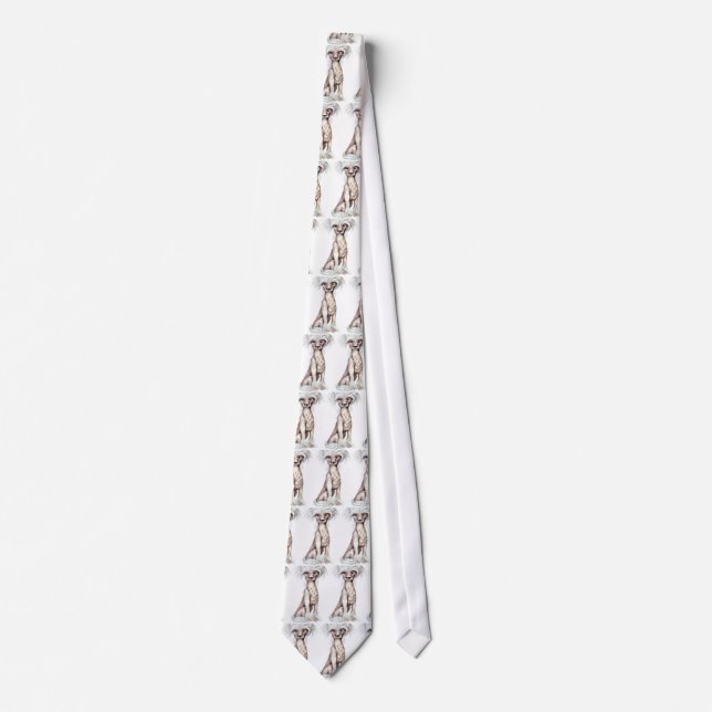 Chinese Crested Hairless Neck Tie (Front)