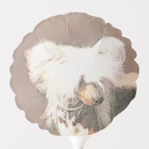 Chinese Crested Hairless Painting Original Dog Art Balloon