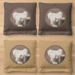 Chinese Crested Hairless Painting Original Dog Art Cornhole Bags