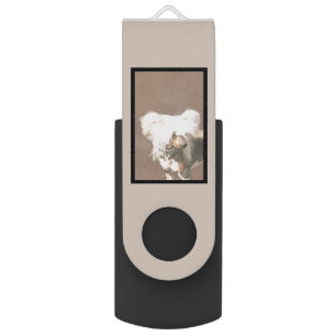 Chinese Crested Hairless Painting Original Dog Art Flash Drive