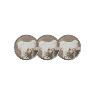 Chinese Crested Hairless Painting Original Dog Art Golf Ball Marker