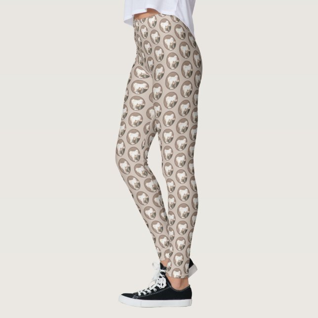 Chinese Crested Hairless Painting Original Dog Art Leggings (Left)