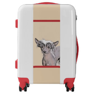 Chinese Crested Hairless Painting Original Dog Art Luggage