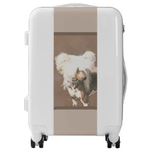 Chinese Crested Hairless Painting Original Dog Art Luggage