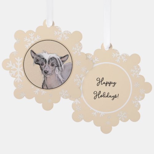 Chinese Crested Hairless Painting Original Dog Art Ornament Card