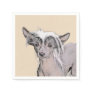 Chinese Crested Hairless Painting Original Dog Art Paper Napkins
