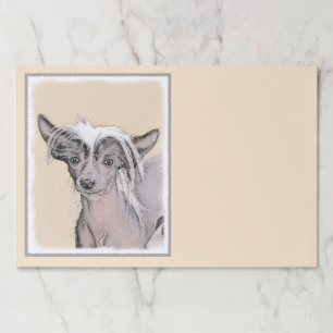 Chinese Crested Hairless Painting Original Dog Art Paper Pad