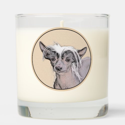 Chinese Crested Hairless Painting Original Dog Art Scented Candle