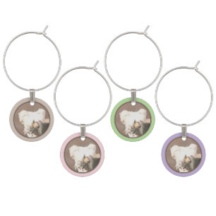 Chinese Crested Hairless Painting Original Dog Art Wine Charm