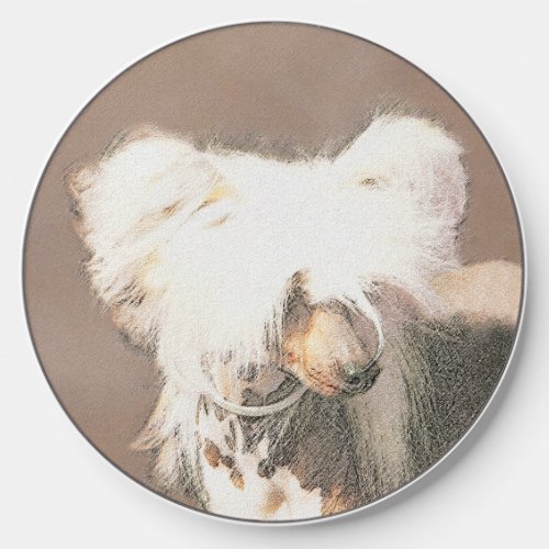 Chinese Crested Hairless Painting Original Dog Art Wireless Charger