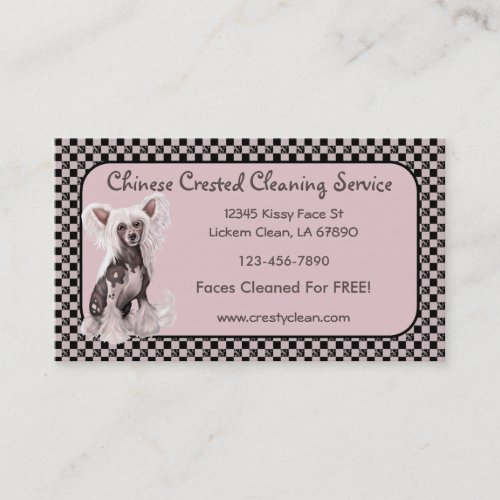 Chinese Crested Hairless Sit Business Cards