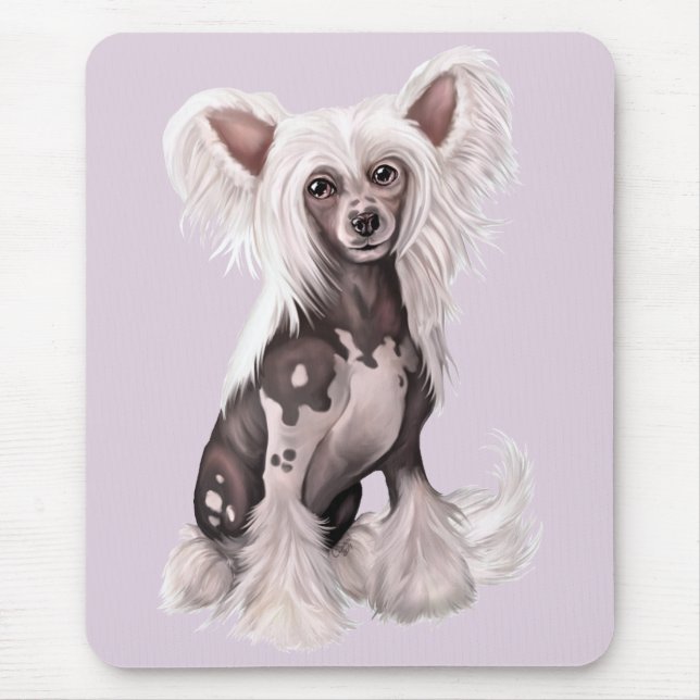 Chinese Crested Hairless Sit Mouse Pad (Front)