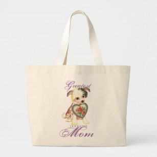 Chinese Crested Heart Mom Large Tote Bag