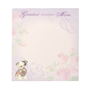 Chinese Crested Heart Mom Notepad