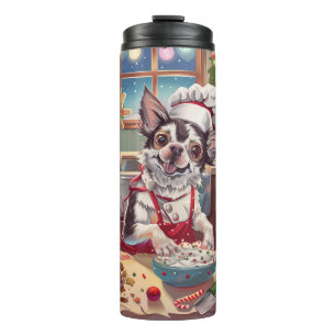 Chinese Crested Holiday Baking: Festive Christmas Thermal Tumbler