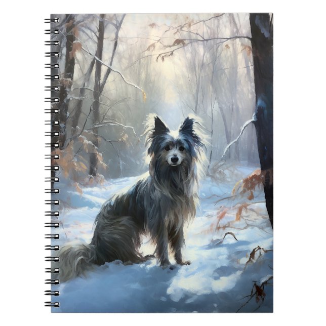 Chinese Crested Let It Snow Christmas Notebook (Front)