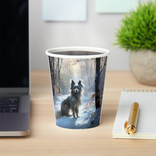 Chinese Crested Let It Snow Christmas Paper Cups