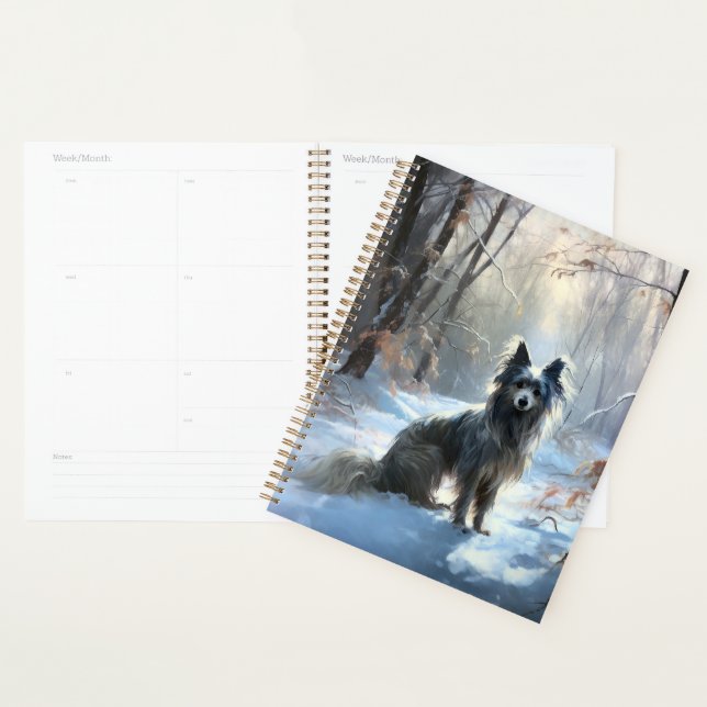 Chinese Crested Let It Snow Christmas Planner (Display)