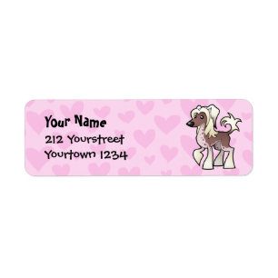 Chinese Crested Love (hairless) Label