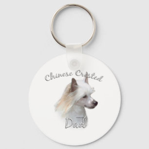 Chinese Crested (powder) Dad 2 Keychain