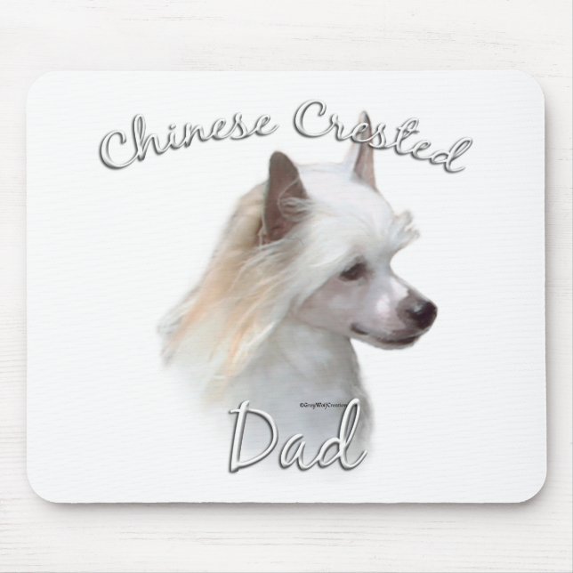 Chinese Crested (powder) Dad 2 Mouse Pad (Front)