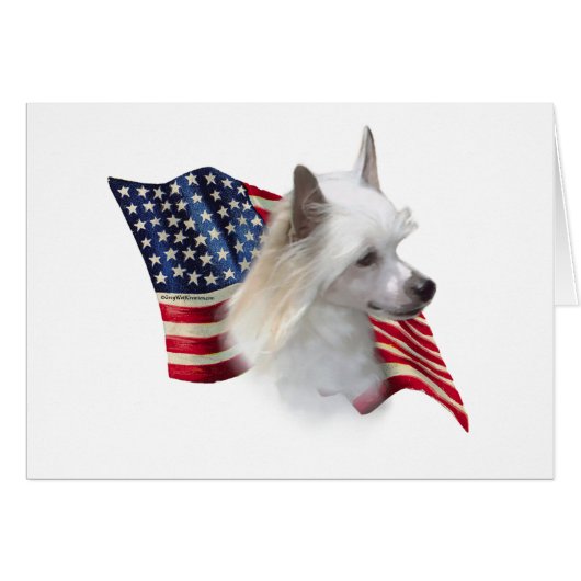 Chinese Crested (powder) Flag Cards (Front Horizontal)