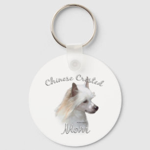 Chinese Crested (powder) Mom 2 Keychain