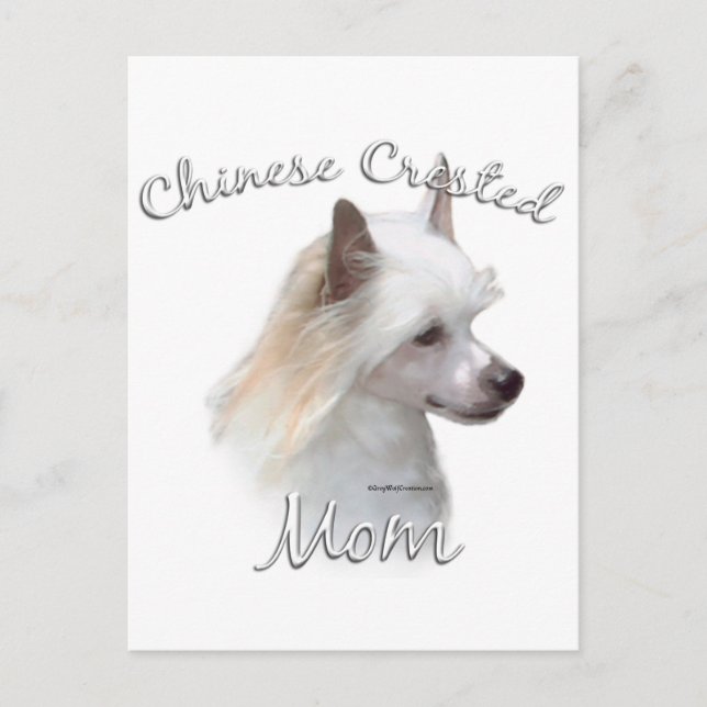 Chinese Crested (powder) Mom 2 Postcard (Front)