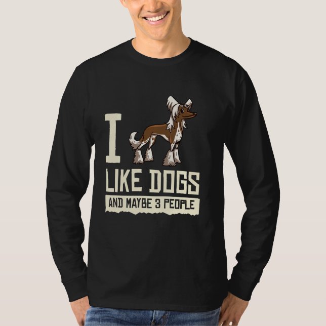 Chinese Crested Powderpuff Dog Puppies Owner T-Shirt (Front)