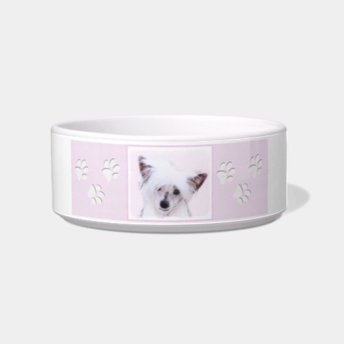 Chinese Crested Powderpuff Painting _ Dog Art Bowl