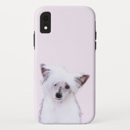 Chinese Crested Powderpuff Painting _ Dog Art iPhone XR Case