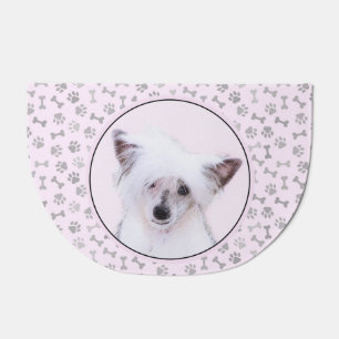 Chinese Crested Powderpuff Painting - Dog Art Doormat