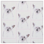 Chinese Crested Powderpuff Painting - Dog Art Fabric