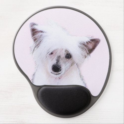 Chinese Crested Powderpuff Painting _ Dog Art Gel Mouse Pad