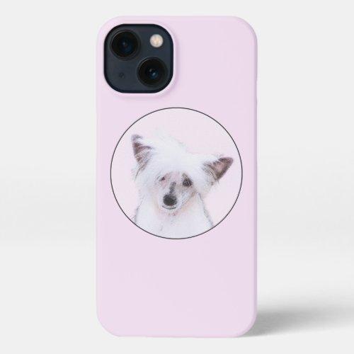 Chinese Crested Powderpuff Painting _ Dog Art iPhone 13 Case