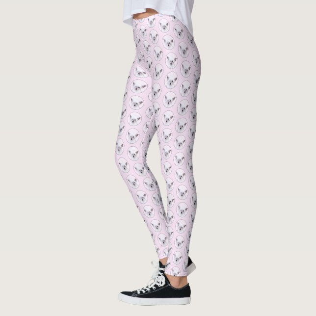 Chinese Crested Powderpuff Painting - Dog Art Leggings (Left)