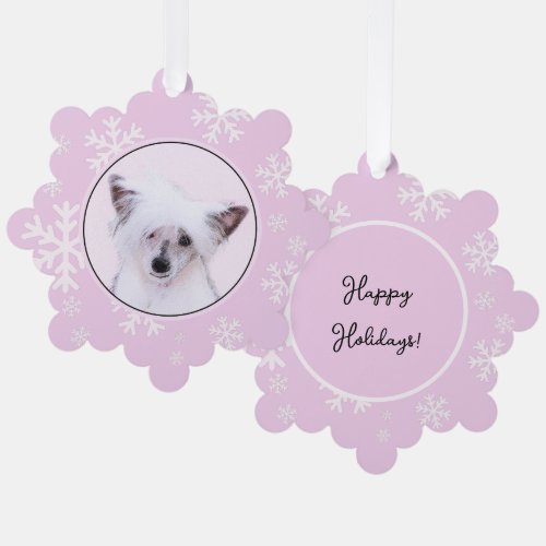 Chinese Crested Powderpuff Painting _ Dog Art Ornament Card